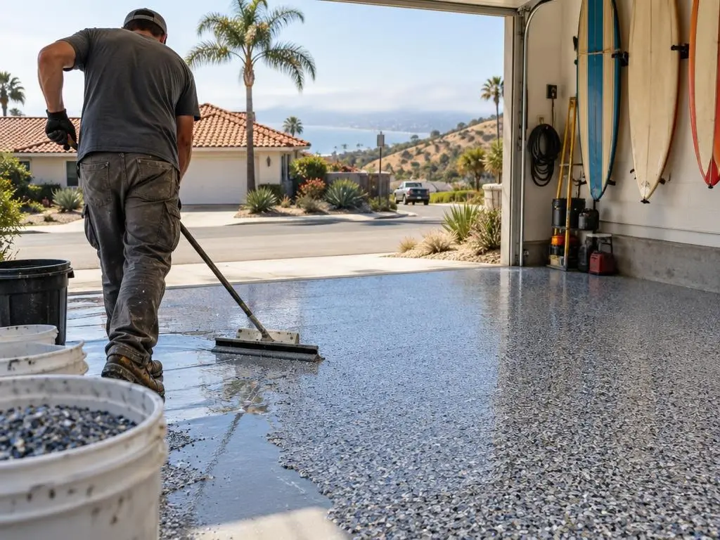 Epoxy Flake Floors in Oceanside, CA
