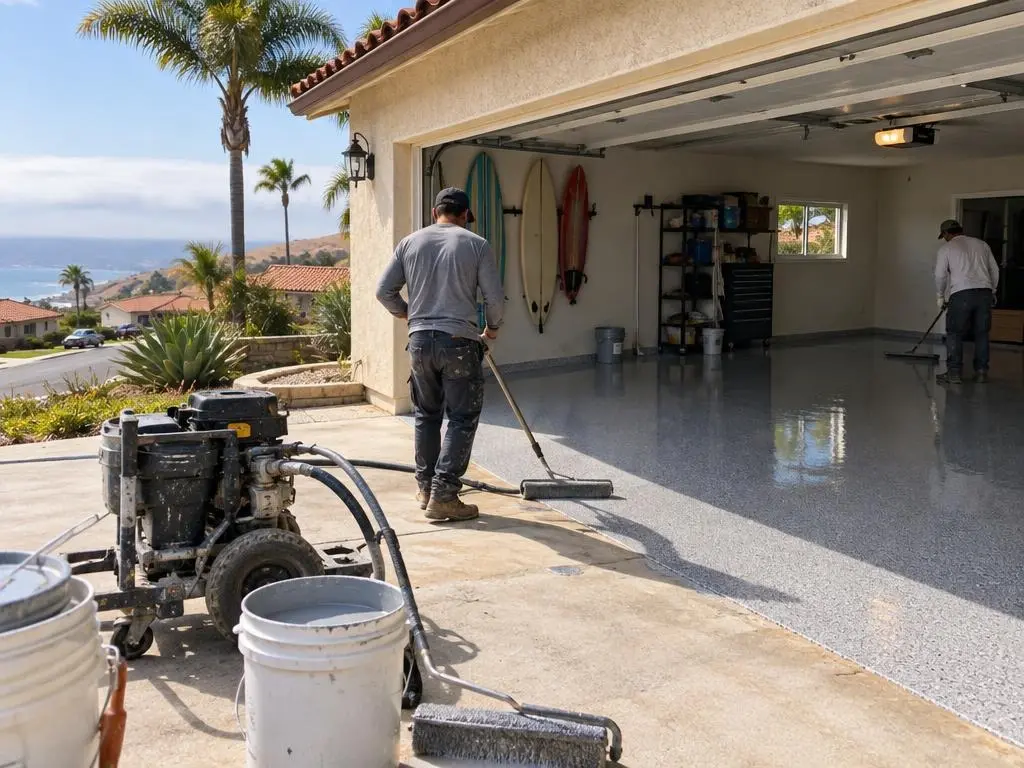 Polyaspartic Floor Coating in Oceanside, CA
